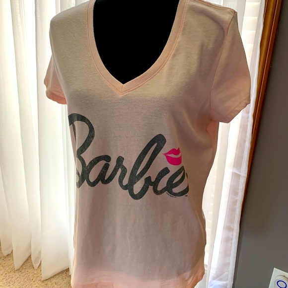 Barbie T from Old Navy Collectables. Powder Pink V neck Size L. 27” long 21” W - Picture 1 of 5
